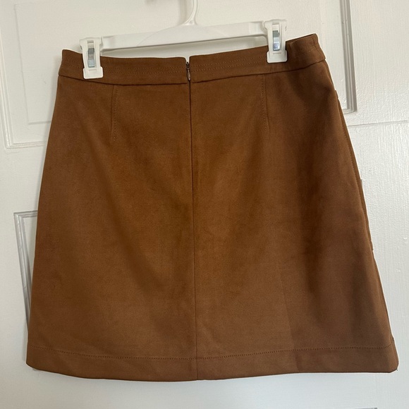 LOFT Outlet Brown Suede Mini Skirt - Picture 4 of 4